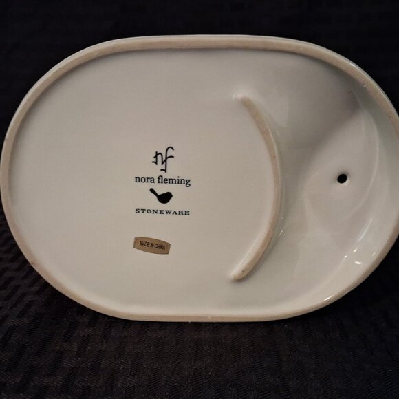 NORA FLEMING Utensil Crock PEARL DOT 6.75" Retired Pottery Mini Holder - Picture 6 of 12